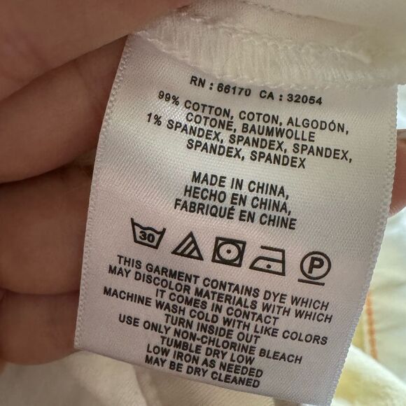 Anthropologie Chino Wide Leg Crop Pants Sz 6 High‎ Rise White Cream - Picture 6 of 9